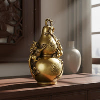 Fortune Guardian Statue Gourd Sculpture Housewarming Gift Wealth Frog Gourd