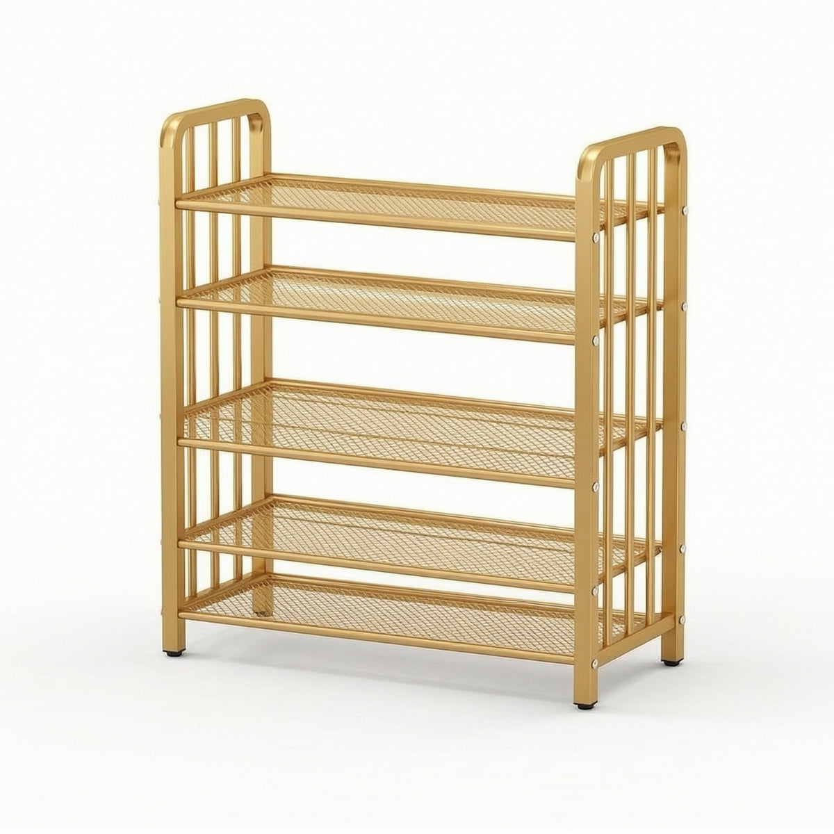 5-Tier Shoe Rack Space-Saving Furniture Solid for Renters