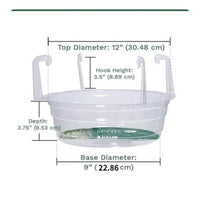 Hanging Planter Tray Translucent Plant Water Catcher Wide Rim