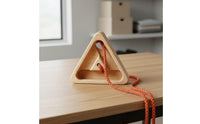 2 Pieces Long-Lasting Wood Rock Climbing Finger Board Non-Slip Wooden Climbing Triangles Skin Friendly for Climbers, Athletes, Home Gym