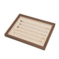 Wooden Display Tray for 24 Eyeglasses or Sunglasses, Walnut Finish