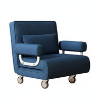 Foldable Design Single Sleeper Lounger Space-Saving Convertible Armchair Multi-Functional Folding Bed Adjustable Backrest for Office Workers, Apartment Dwellers, Students, Living Room, Balcony, Small Areas, Bedroom
