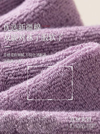 厚袜子女秋冬加绒加厚保暖中筒袜冬季日系女士毛巾睡眠月子长筒袜