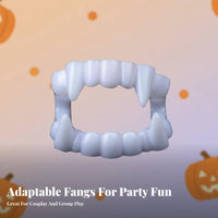 Scary Effect bloodsucker Fangs Realistic Look Halloween professional-grade Non Fake Tooth Reusable for children, Cosplayers, grown-ups, the fangsed Parties, Costume Play, costume ball Balls, Stage Performances