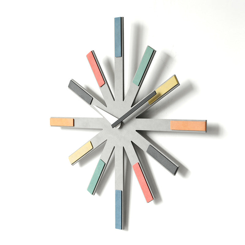 WOZOOM Nordic Style Wall Clock for Living Room, Quartz, Battery Powered