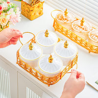 Eco-Friendly Plastic Compartment Snack Tray with Lid