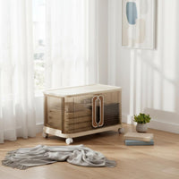 Foldable Design foldable Storage Cabinet Large Capacity foldable Box with Front Doors Secure Latch Organizing Bin Toolwithout tools Assembly for Homeowners, Apartment Dwellers, Bedroom, Living Room, Closet, Kitchen