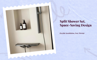 Brass shower faucet, temp control.