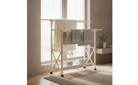 Expandable Folding Laundry Drying Rack Foldable Folding Drying Rack Heavy Duty Furniture Freestanding for Families, Apartment