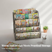 Multitier Book desktop organizer Saving Desk Shelf Easy Assembly for Study Room, Kids