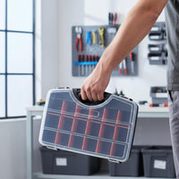 Hardware Compartment Box Clear Compartments Nut and Bolt Organizer Secure Latch