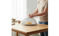 Stainless Steel Mesh Food Buffet Cover Handle Design Round Dining Table Cover Lightweight Mesh Food Dome for Buffet