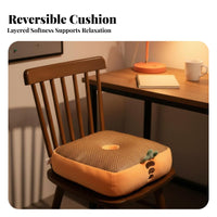 Removable and Washable Thick Square Chair Pad Easy to Clean Cartoon Elevate Er Cushion PP Cotton Filling for Students, Car, Bay Window