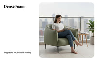 Lowsupport Tub Chair Comfortable rearrest Single Sofa Space-Saving dense Foam padding for Apartment Dwellers, Adults, Hotel