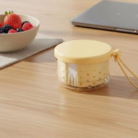 Portable Fruit Cup with Fork Built-in Strainer for Work, School, Office Workers