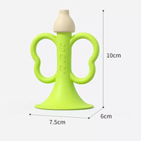 Silicone Whistle Toy for Babies 6+ Months, Teething Safe, Musical Instrument