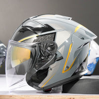 RSV New Motorcycle Three-Quarter Helmet with Dual Visors, All-Season, A-Class R05 Upgraded
