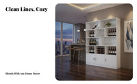 Beverage Bar Cabinet Sturdy Construction Freestanding Beverage Bar Cabinet Thickened Board Living Room Partition Shelf for Adults, Entertainment Area