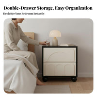 dual-level cumulusShaped Nightstand Modern Minimalist 2-Tier Accent Table