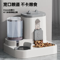 猫咪喂食器饮水机二合一大容量喂食碗饮水器喂猫狗粮宠物用品批发
