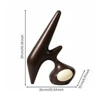 2 Pieces Abstract Sculpture Artistic Woman Figurine Decorative for Sales Office