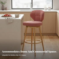 Adjustable rotating Stool with Low rear support Modern design Indoor Furniture for Kitchen