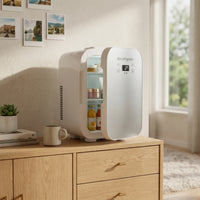Compact Mini Fridge with Digital Display Portable Mini Fridge Small Beverage Cooler Freestanding for Commuters
