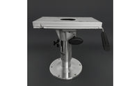 Metal Aluminum Alloy Pedestal Heavy Duty Mounting Plate with Base Weighted Adjustable Support Column for Installers, Fabricators, Industrial Installation, Workshop