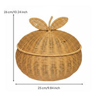 Orange Container Cute Decor Woven Fruit Container Easy to Clean for Living Room