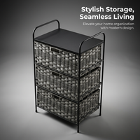 Multi-Layer PE Unit, Hallway Storage Organizer, Bedroom Storage Rack, Living Room Storage Basket, Ta - Image 8