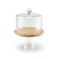 Multifunctional Gold-Tone Mount Serving Tray Cake Stand with Lid