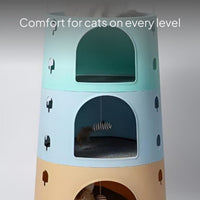 Cat Tree Condo with Scratching Pad and Ventilation