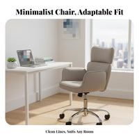 Upholstered rotating Chair paddinged Seat Upholstered Rolling Armchair with Casters Ergonomic for Women, Bedroom