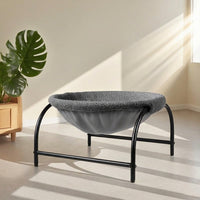 Cat Hammock Window Hammock with Metal Frame, Round Soft Smooth Bed for Indoor Cats, Off-Ground Design Hanging Kitten Bed, Indoor Hammock Style