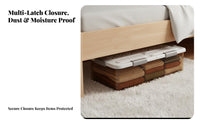 Flat Rolling Box Lowheight Design Underbed Bin particlesresistant for Bedroom, Parents