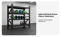 Space Saving Kettlebell Medicine Ball Storage Cart Heavy-Duty Gym Equipment Organizer High Load Capacity Home Gym Storage Rack Sturdy Construction for Personal Trainers, Fitness Studio, Garage