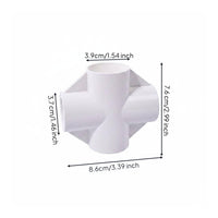 3 Way PVC Connector Eco-Friendly Material 4 Way PVC Fitting Thickened