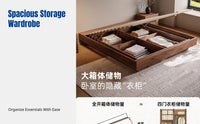 Hardwood Storage Bed, Box Frame, Modern Design, Primary Bedroom, Gas Lift, No Headboard