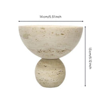 Tabletop Bowl with Pedestal Base Polished Footed Bowl Solid for Entryway Console
