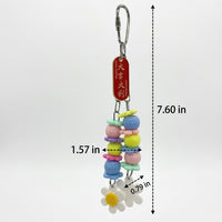 Parrot Toy 3 Pack, Mixed Material Hanging Bird Toys, Iron gnaw Toy Hanging Ornament, Cage Accessories for Enrichment and Entertainment