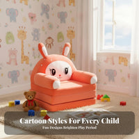 Cute Cartoon Designs creatureShaped Flipflip Sofa Foldable Design Convertible Foam Lounger Soft and Comfortable children's Furniture Ultra-Soft Material for Toddlers, Preschoolers, Parents, Playroom, Nursery, Rest Time, Reading Nook