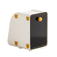 Rotating Shoe Storage Box with Lid, PP Plastic, Brown