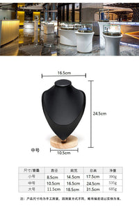Solid Wood Neck Display Stand for Necklaces and Pendants