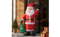 Inflatable Santa with Sack Waving Inflatable Santa Outdoor Festive for Homeowners, Yard, Front Lawn