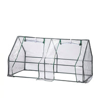 Small Greenhouse with Shelving for Plants, Mini Greenhouse Outdoor and Indoor Greenhouse, Stainless Steel Frame with PVC Cover, Roll Up Door