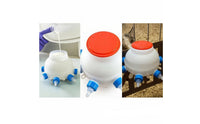 Soft-Teat Multi-Nipple Feeding Bottle Wide-Mouth Animal Bottle with Six Ports Compact Veterinary Feeder Small for Breeders, Lambs