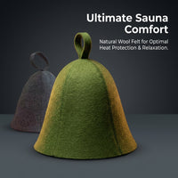 Men Women Steam Bath Wool Cap, Traditional Sauna Steam Room Hat, Dry Headrest Steam Room Essential,  - Image 9