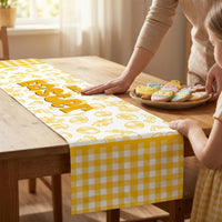 Easter Table Runner Festive Design Hare Motif Table Runner Machine Washable for Home Stylists, Holiday Enthusiasts, Spring Decor, Kitchen