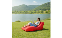 Inflatable Reclining Lounge Chair Relaxing Lazy Sofa Soft Lounging Couch for Patio
