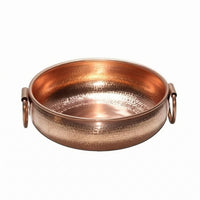 Hammered Copper Pot Loop Handles Copper Soup Pot Wide Open Top Cookware